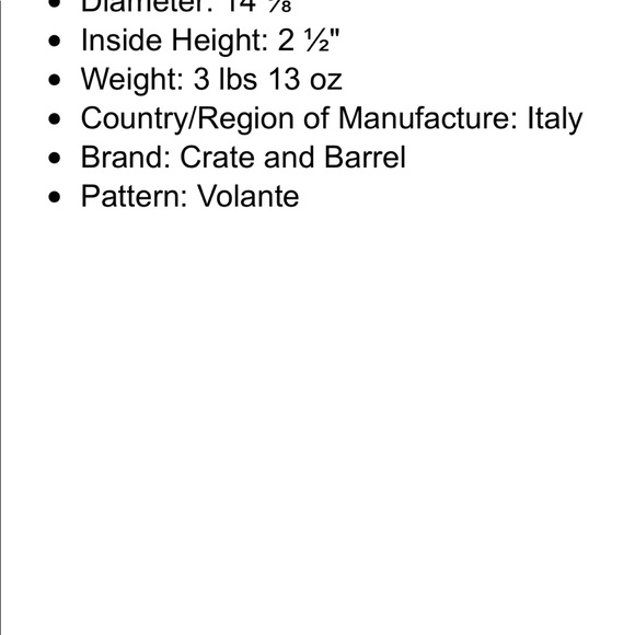 Crate&Barrel Kitchen Crate And Barrel Volante Serving Bowl Poshmark